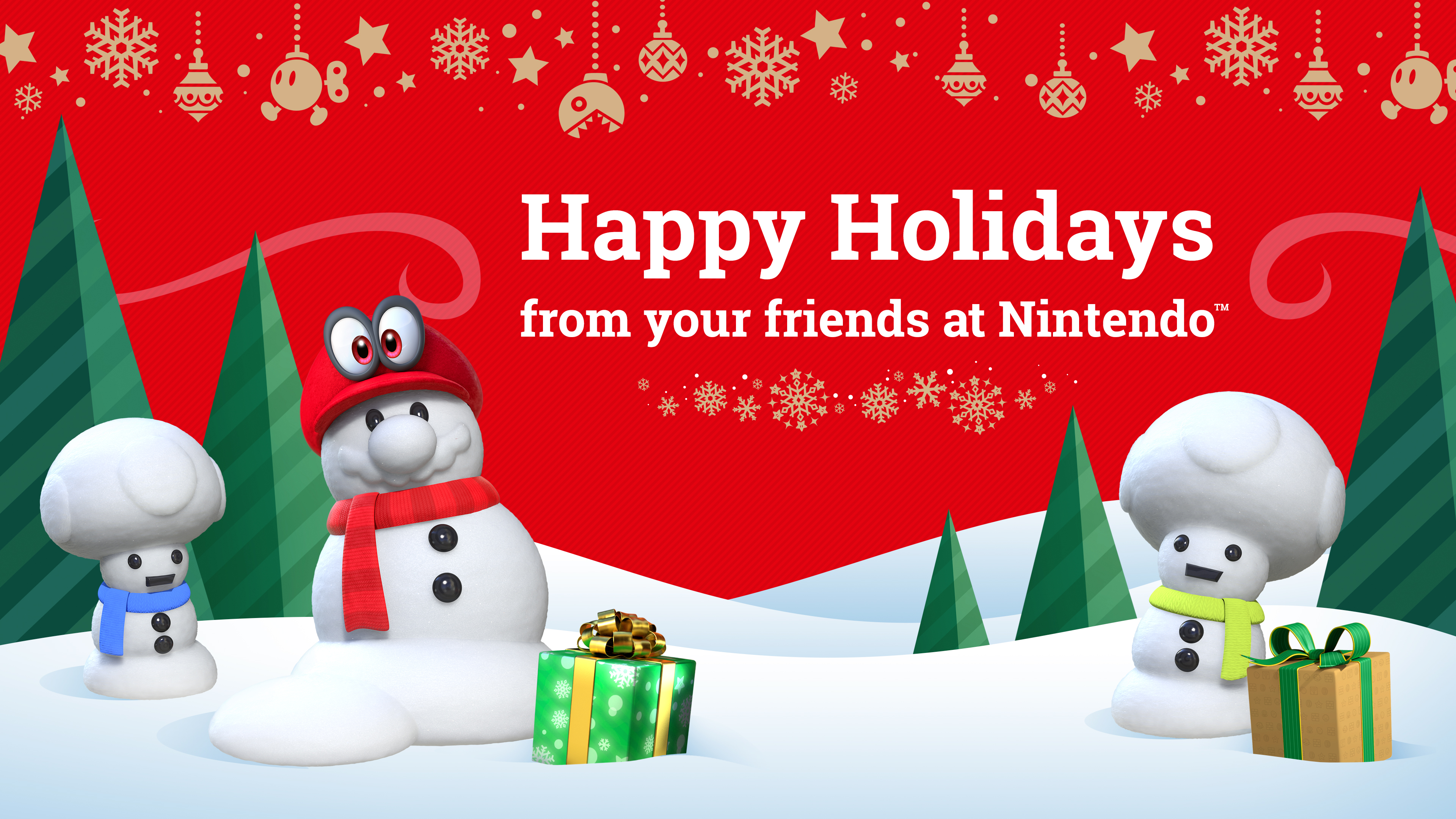 Holiday Computer Background From My Nintendo Back In 2017 Happy